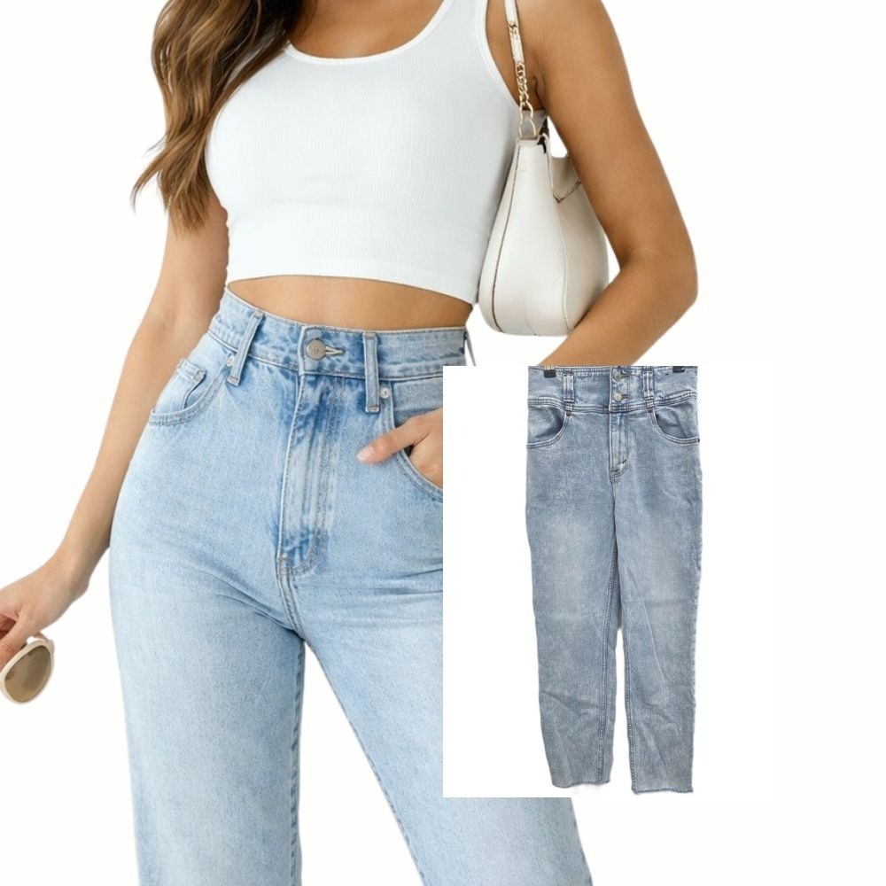 Abercrombie Mom Jeans Ultra High Rise Light Wash Raw Hem 90s 25R